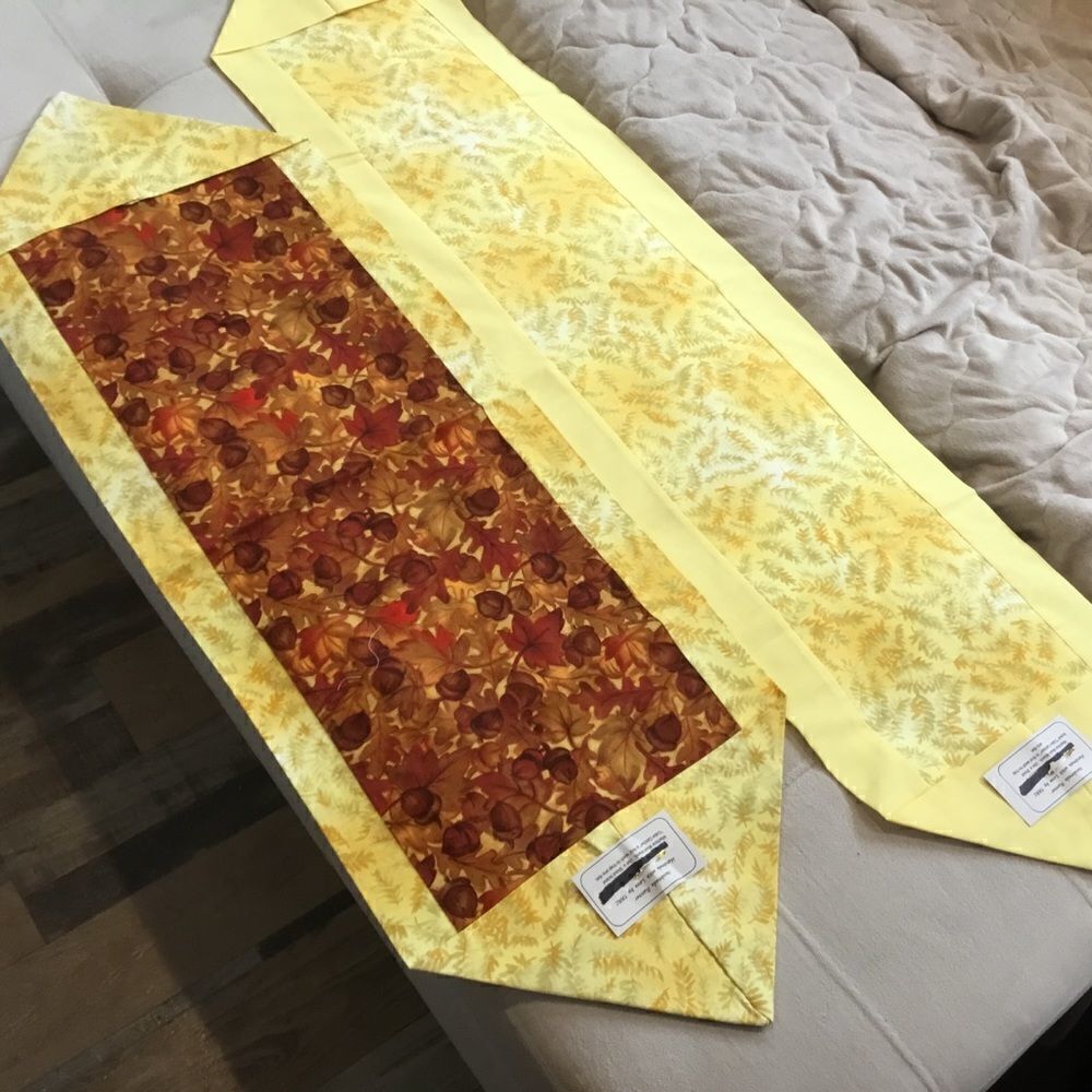 NWT Hand Crafted Set of 2 Yellow Runners